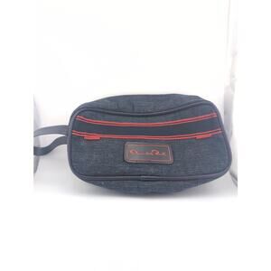 Oscar de la Renta Men's Travel Toiletry Zip Bag Luxury‎ Designer Accessory